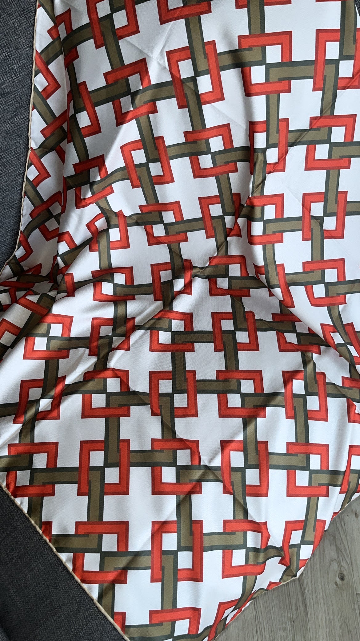 Designer styled satin silk scarf