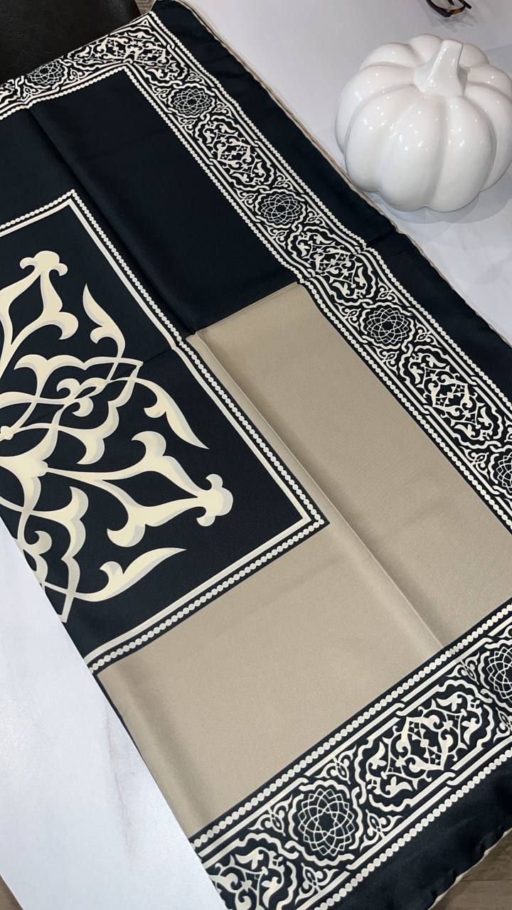 Modern style block print silk satin - 6 colours