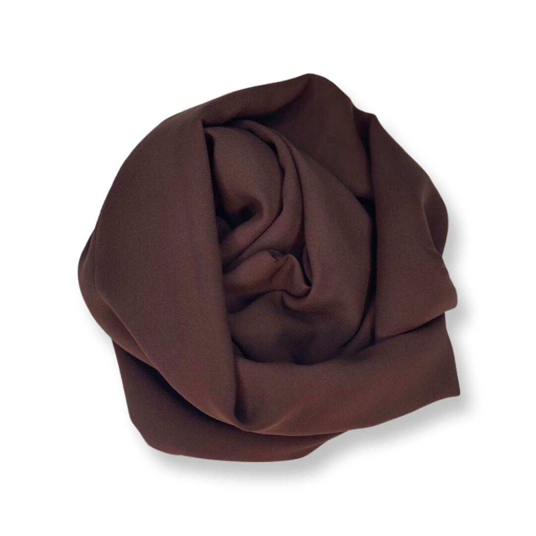 Chocolate brown Luxury Crepe hijab