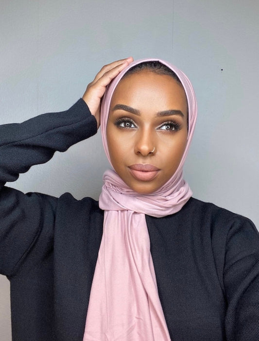 Premium quality jersey hijab pink
