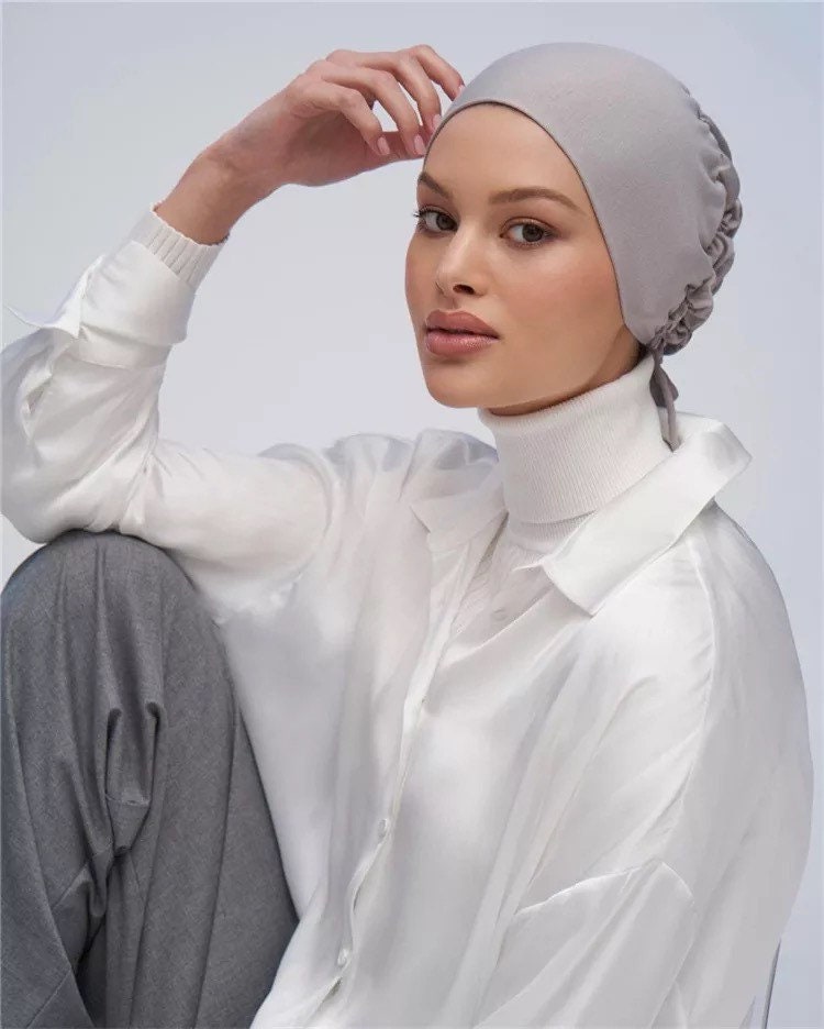 Soft inner satin hijab under scarf