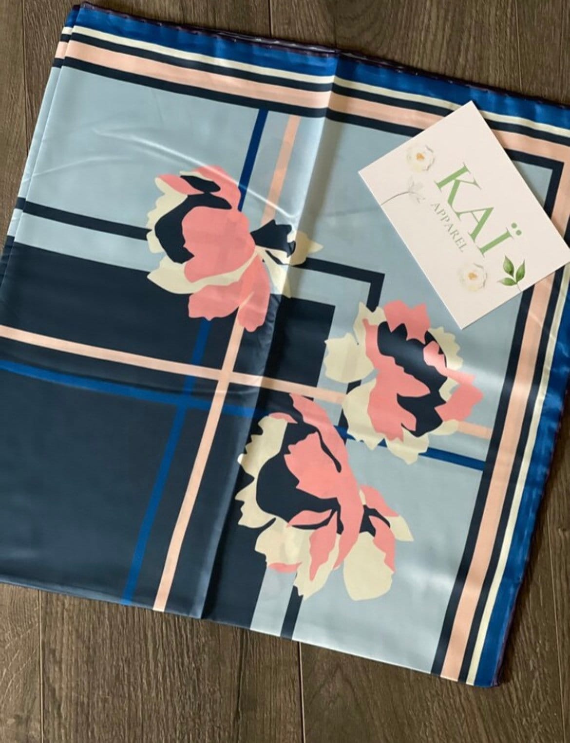 Floral checked scarves - 5 scarves