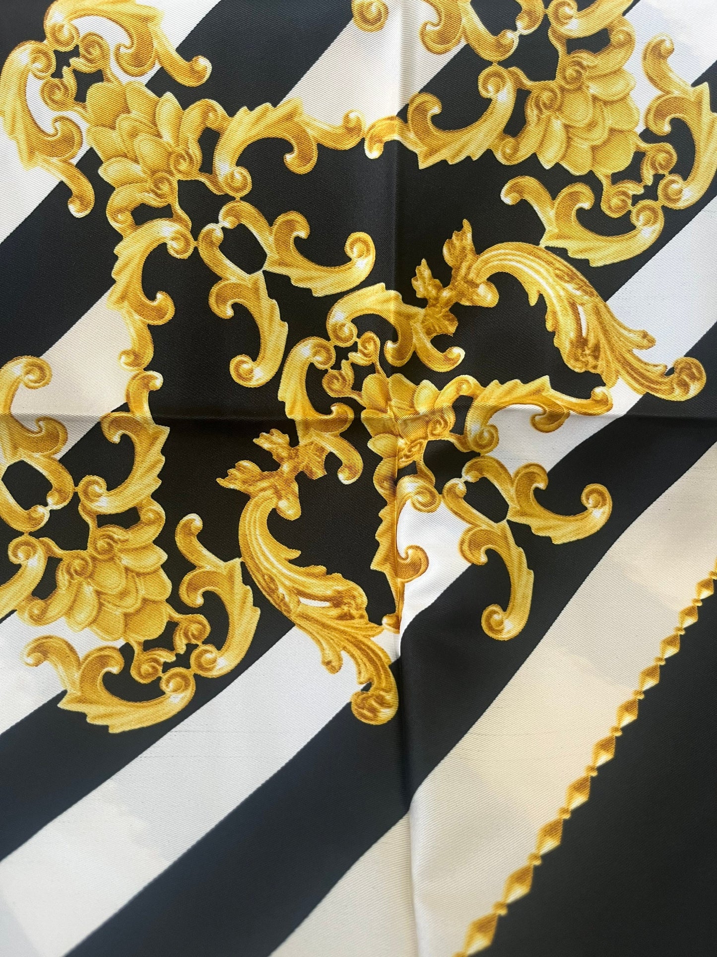 Sailor gold printed Satin scarf - available in 6 colours